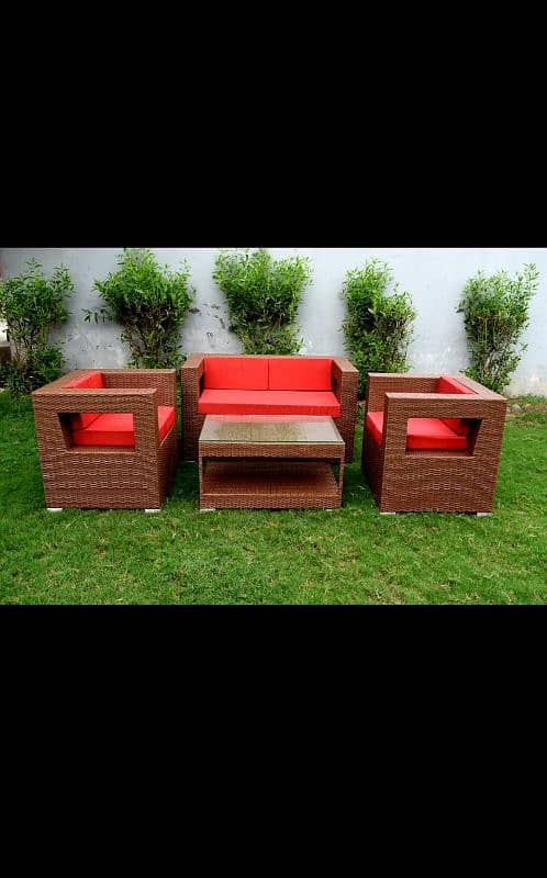 4 Seater Patio Rattan Sofa Set 2