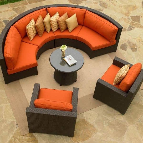 4 Seater Patio Rattan Sofa Set 4