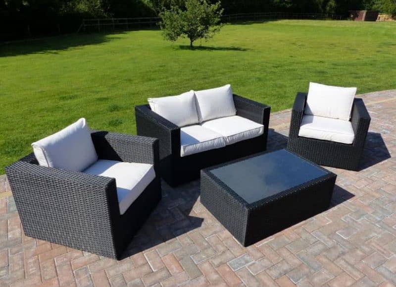 4 Seater Patio Rattan Sofa Set 9