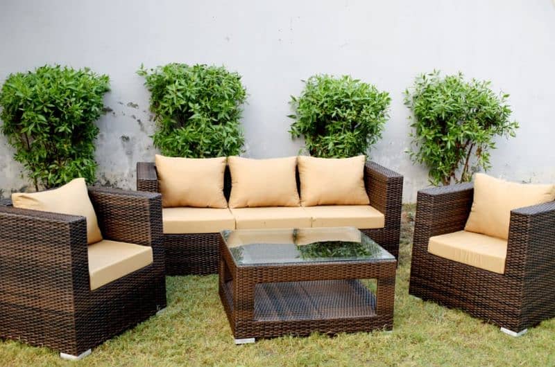 4 Seater Patio Rattan Sofa Set 10