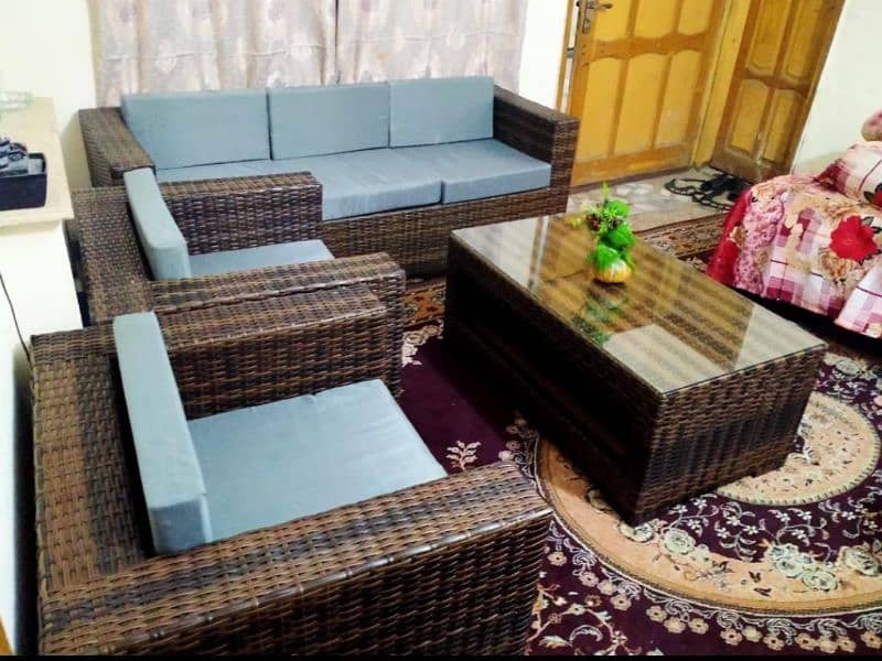 4 Seater Patio Rattan Sofa Set 11