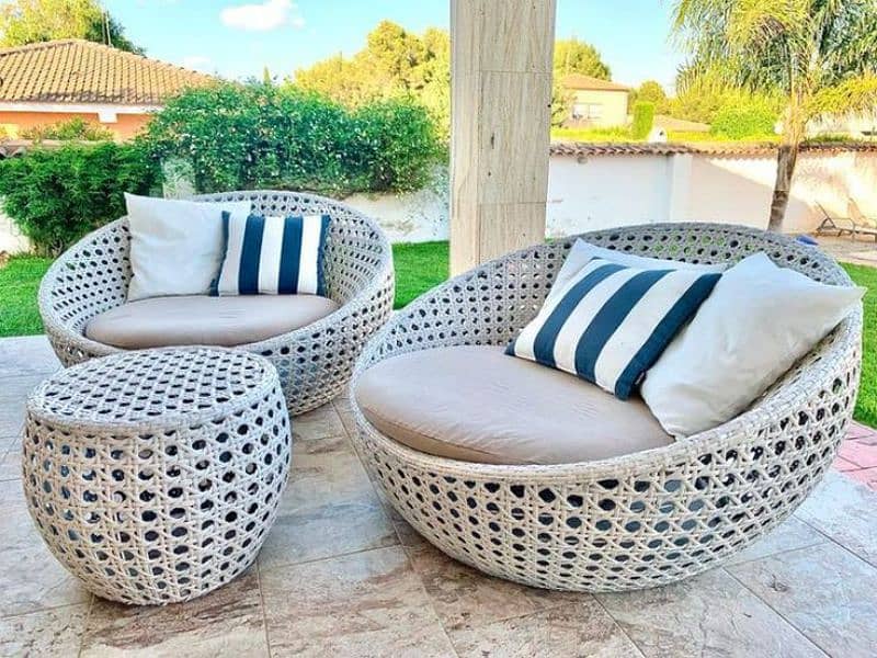 4 Seater Patio Rattan Sofa Set 12