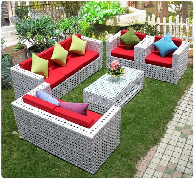 4 Seater Patio Rattan Sofa Set 13