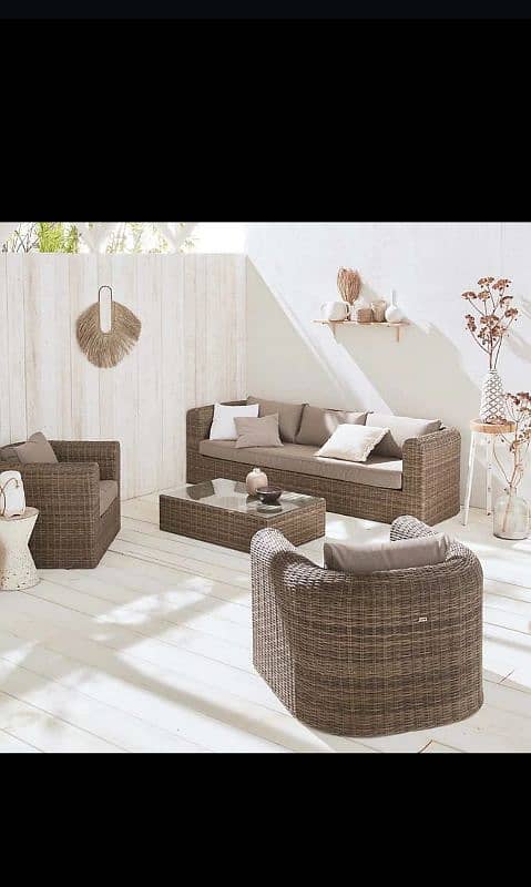 4 Seater Patio Rattan Sofa Set 14