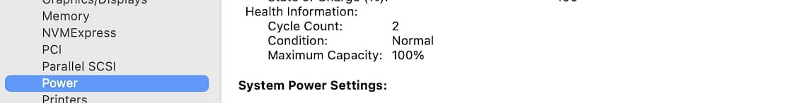 MacBook Pro M3 100 % Battery 2 cycles 3