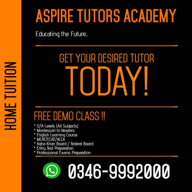 Online & Home Tutors for O/A Levels (All Subjects) 1