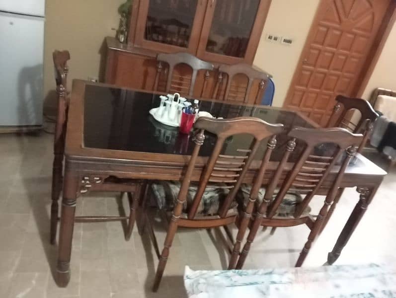 wooden Dining Table 6 seater Used 6