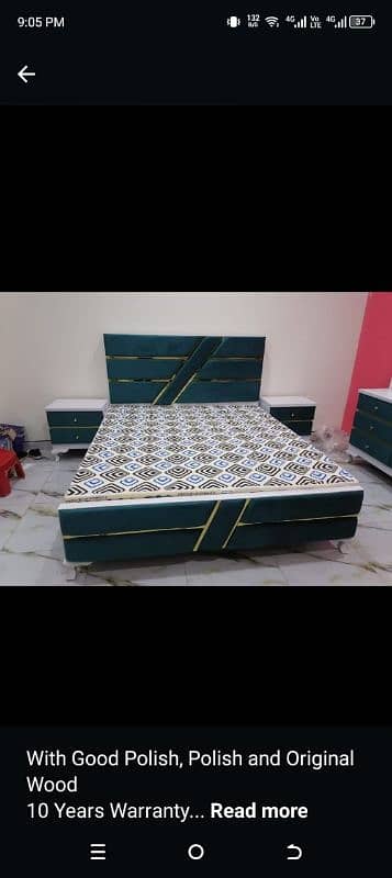 double bed, poshish double bed, single bed, dressing table wardrobe 14