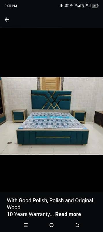 double bed, poshish double bed, single bed, dressing table wardrobe 15