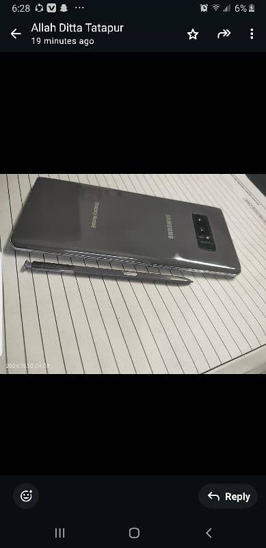 sumsang Galaxy Note 8 . . . . . . . what's app 03044389721 3