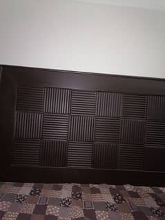 2 single wooden bed with mattress