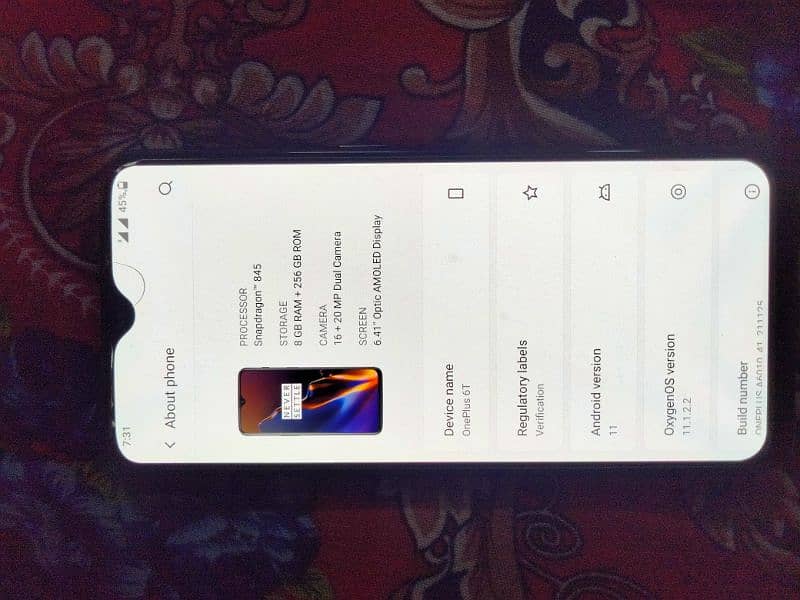 OnePlus 6t 8/256 dual sim 6