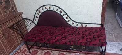 8 seater iron sofa with 3 seater dewan