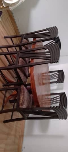 6 chairs dining table