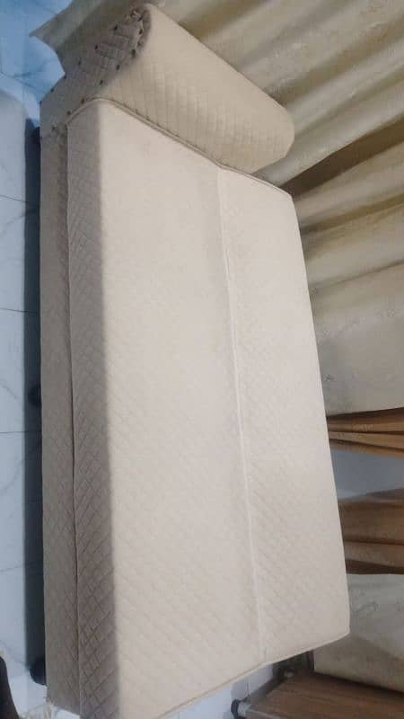 Sofa cum bed color off white 4