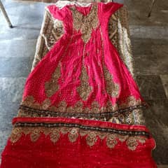 Bridal Red Frock with Dupatta Awesome Design