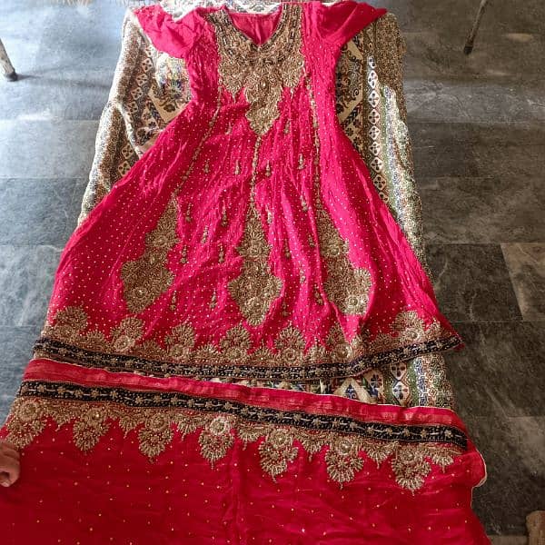 Bridal Red Frock with Dupatta Awesome Design 1