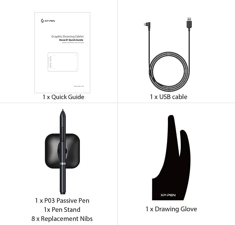 XP-Pen Deco01 Graphics Drawing Tablet/ Board with 8192 le 1