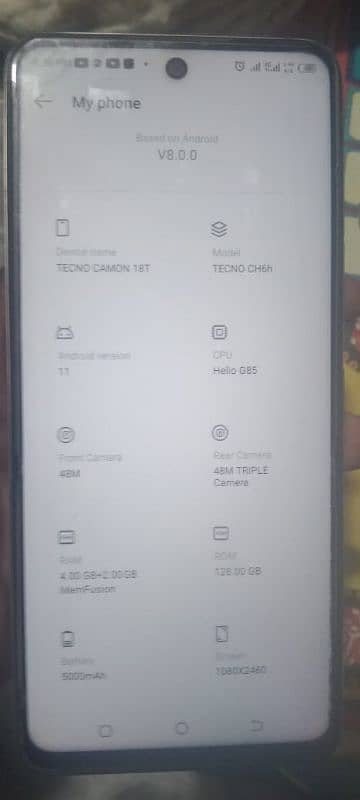 Tecno camon 18T full box 3