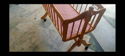 Wooden Baby Cot Cum Swing 0