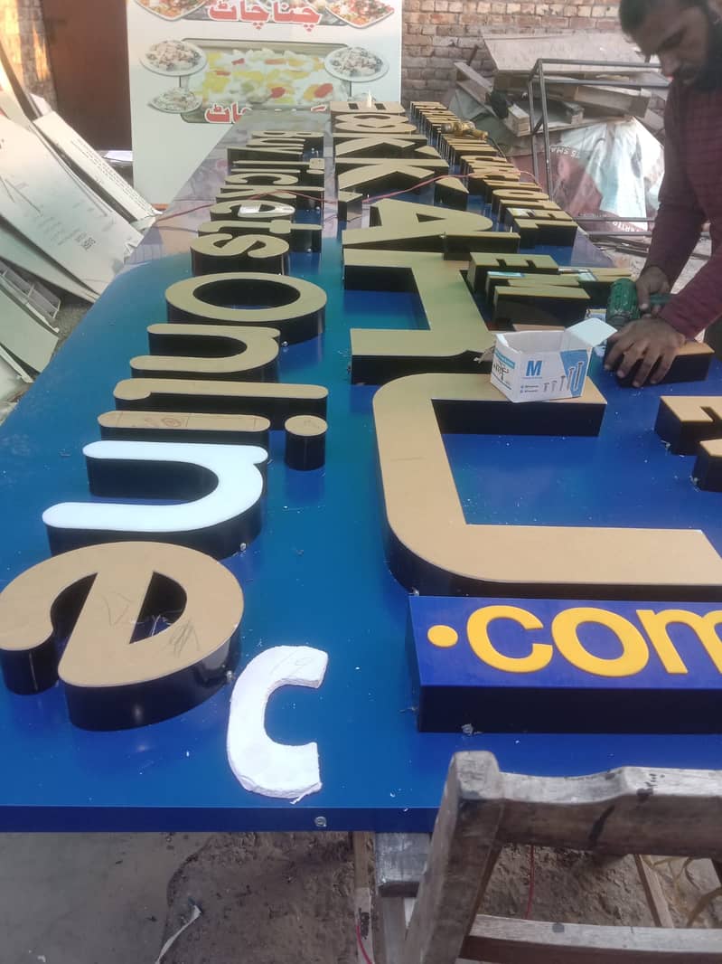 Advertising 3D Sign Board / Sign Board / 3D Backlite sign Board/ Visi 2