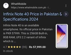 Infinix Note 40 Urgent Sale 03079625911