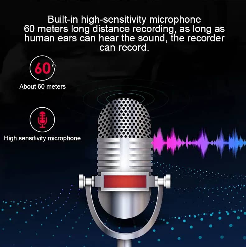 500 Hour Audio Recorder Voice Recorder Voice Activated Digital Profess 4