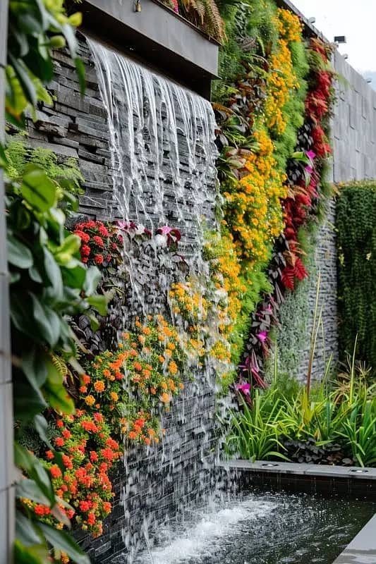 Waterfall - Fountain - Water Features - Vertical Garden - Pool 8