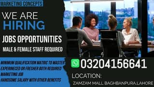 Staff Required Male & Female Both | Marketing , Jobs