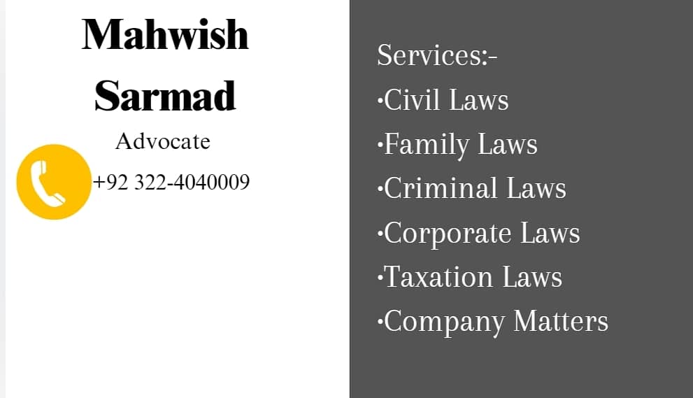 CORPORATE,CIVIL،FAMILY,CRIMINAL PANIES,TAX,FBR,NTN,TRADEMARK,ICCI,NGO, 2