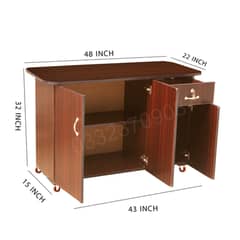 Brown - Is12 Large Wooden Sheet 3 Door one Drawer Iron stand - iron bo