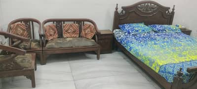 Bed Set + Matress + Sofa Set