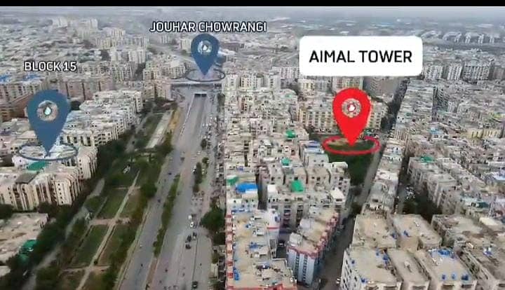 Aimal Tower 3 & 4 Bed D. D Ultra Luxury Appartment On Easy Installment At Jauhar Chowrangi 1