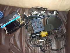 Bm 800 condenser microphone with sound card and phantom power supply