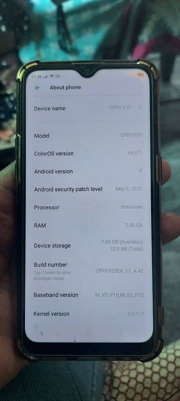 Oppo a1k 2gb ram 32gb rom all ok with box 2