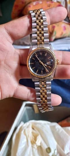 Rolex Datejust black Golden  watch