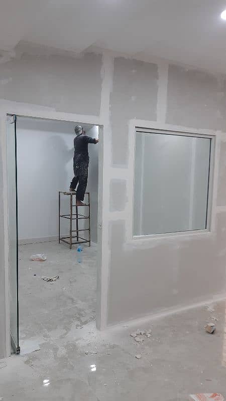 gypusm board Drywall partition Glass partition 6