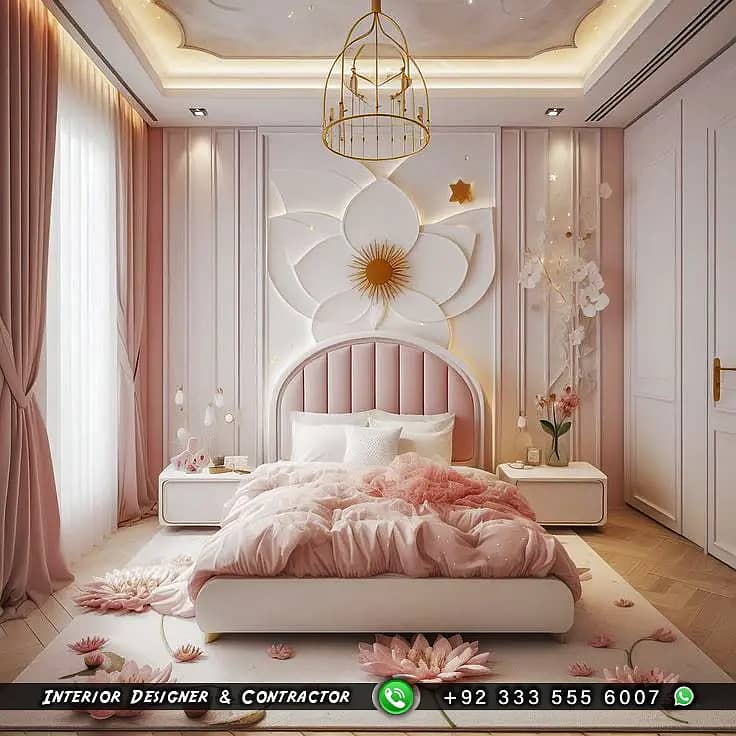 Bedroom interior Designer - Feature Wall - Bed Master Wal - Media Wal 3