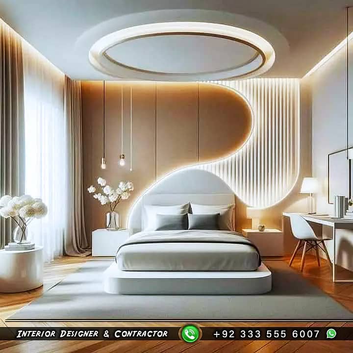 Bedroom interior Designer - Feature Wall - Bed Master Wal - Media Wal 6