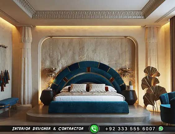 Bedroom interior Designer - Feature Wall - Bed Master Wal - Media Wal 4