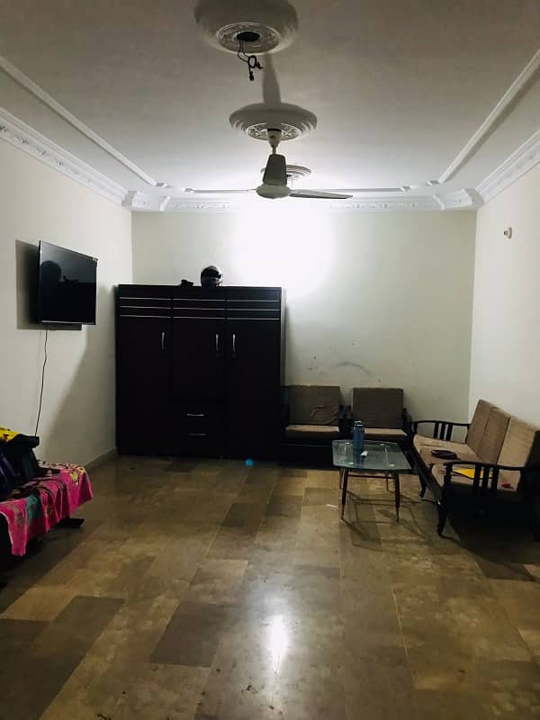 three bed dd 2nd floor portion for rent in johar 5