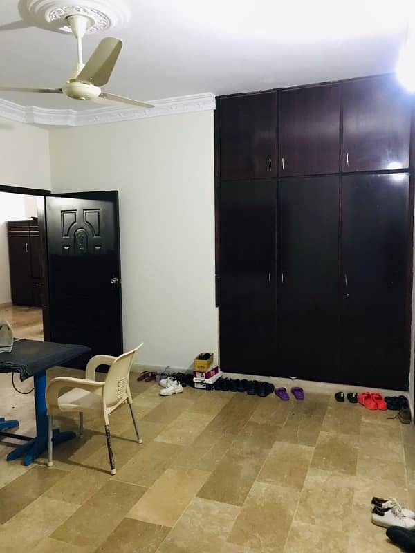 three bed dd 2nd floor portion for rent in johar 7