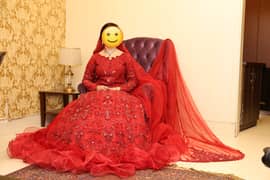 Bridal Maxi | Walima Maxi | Red Designer Maxi | Bridal Dress