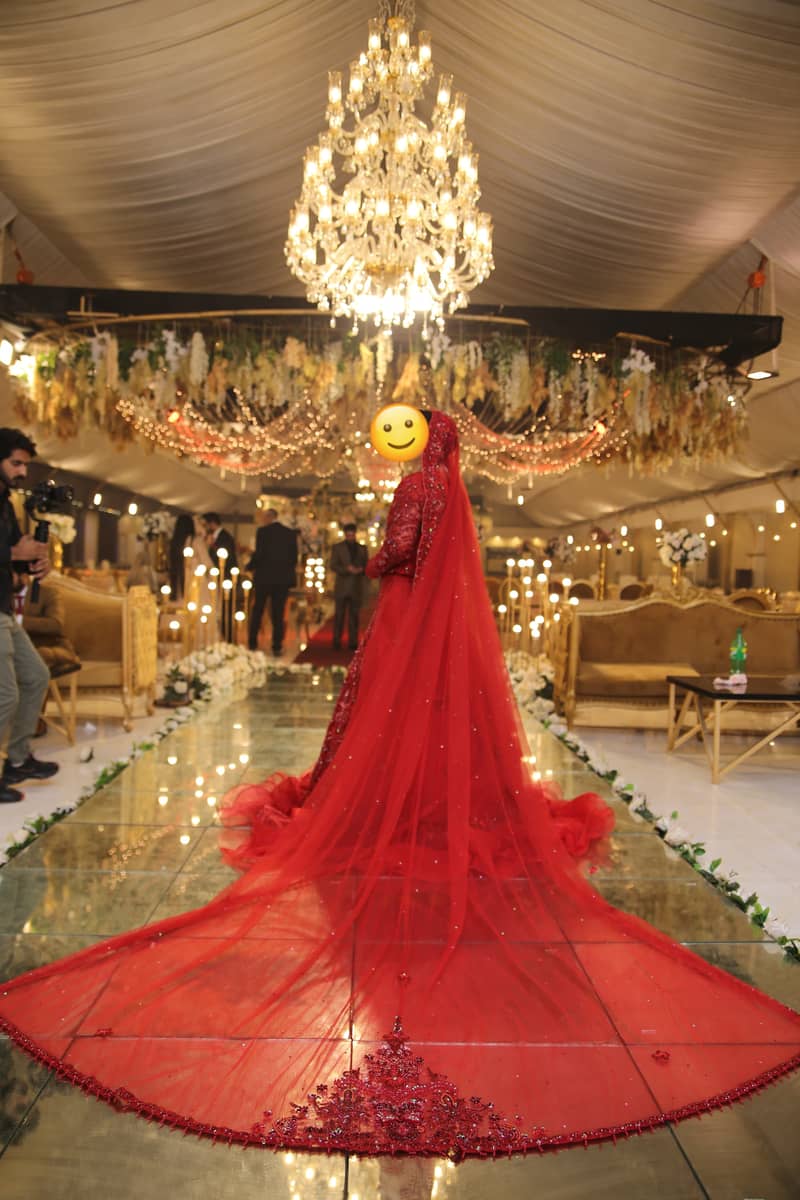 Bridal Maxi | Walima Maxi | Red Designer Maxi | Bridal Dress 5