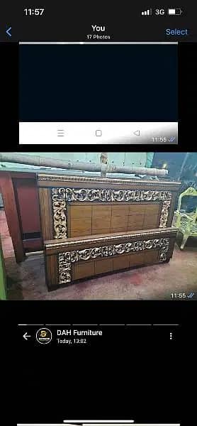 Double bed / bed set / wooden bed / bed / Furniture / king size bed 16