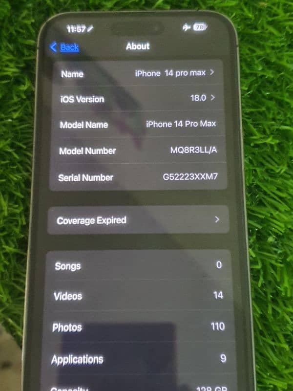 Iphone 14 Pro Max 128 gb 90 health Jv 4