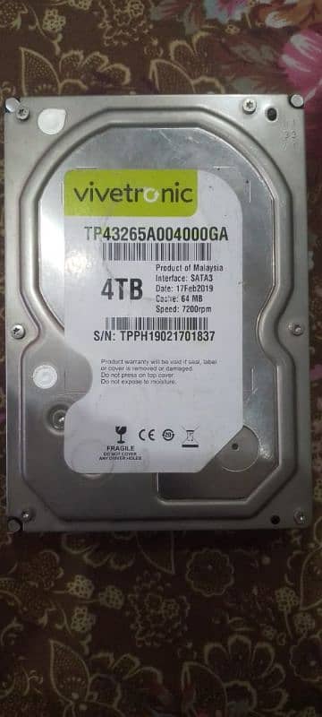 4 TB vivetronic Hard disk 0