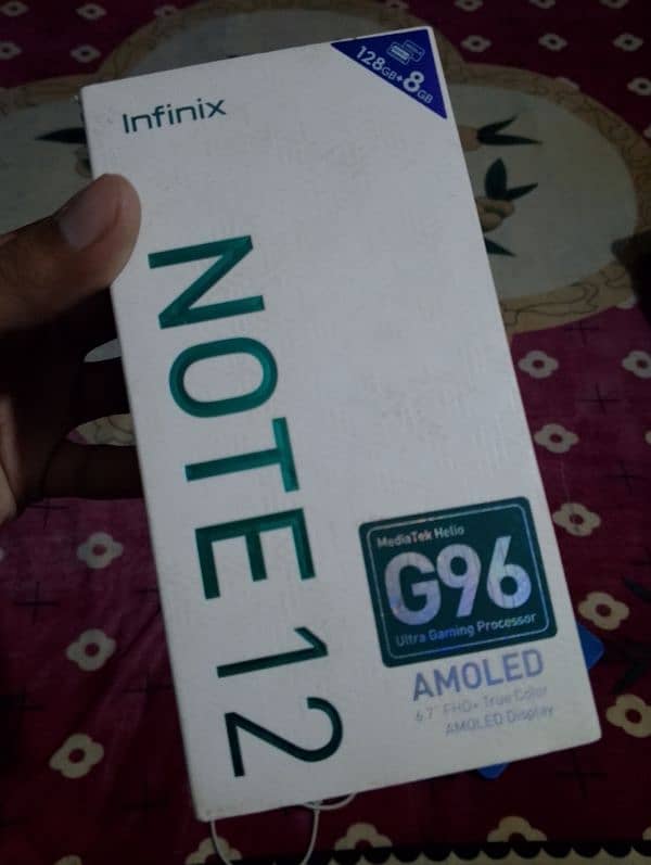 Infinix note 12 8/128 with original box charge,03271060622 8