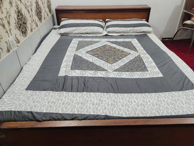 Pure Wooden Bed Full Size 2