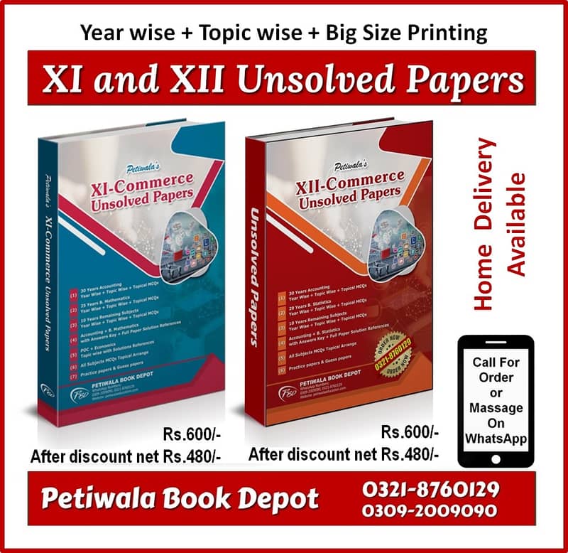 XI & XII Commerce Unsolved Papers 0